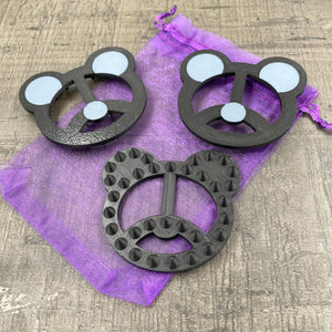 Shibari touw spikes in de vorm van beren - Zwarte beren