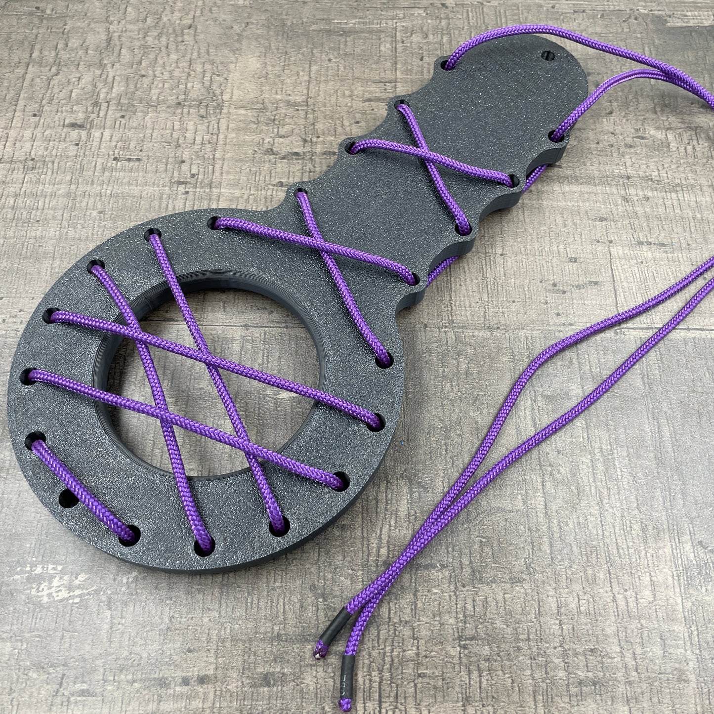 CBT penis board with rope - black