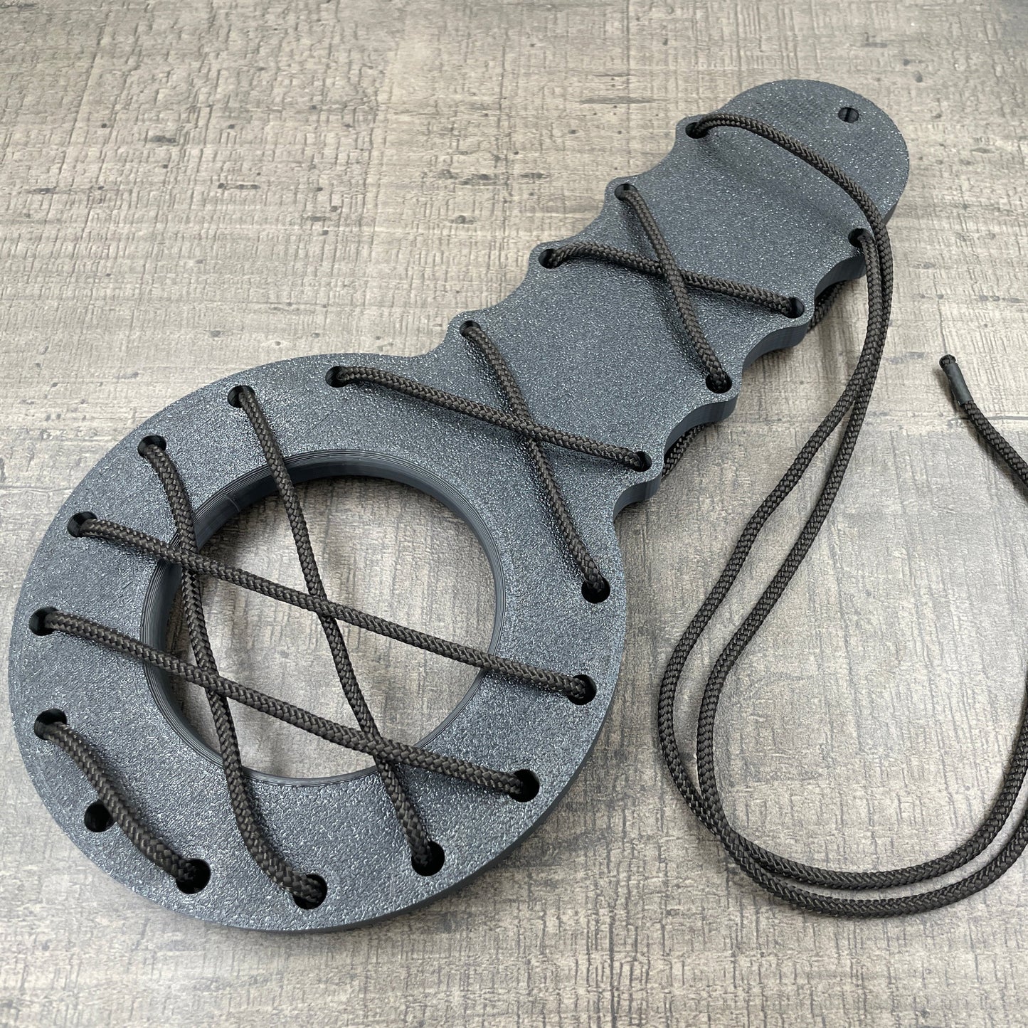 CBT penis board with rope - black