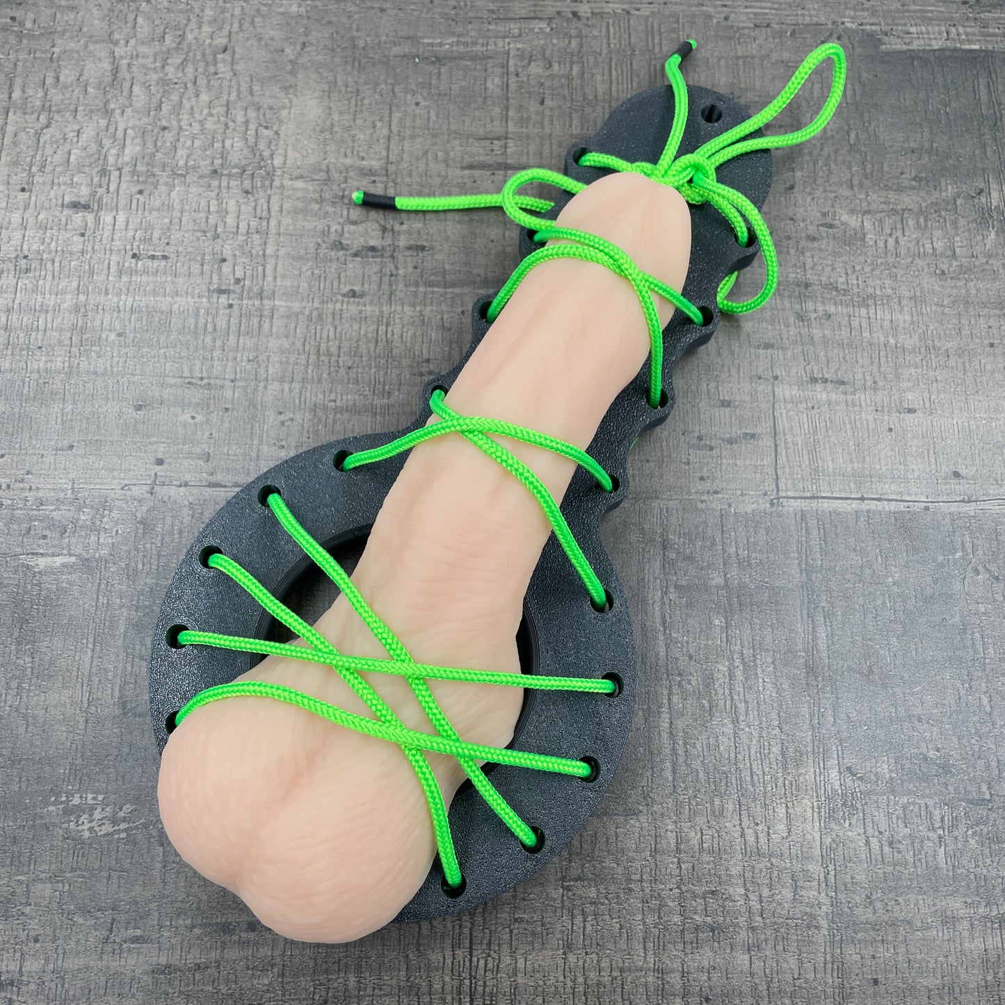 CBT penis board with rope - black