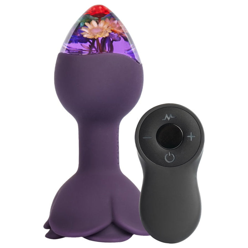 Posy - Garden Vibrating Butt Plug with remote | Purple
