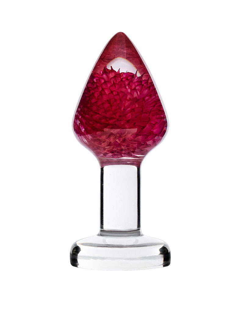 Gomphrena Globosa Garden Flower Butt Plug | Clear 3,9 cm