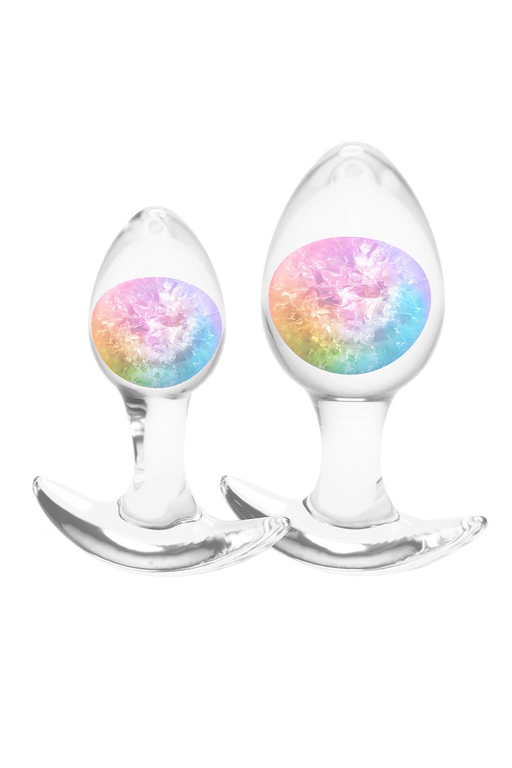 NS Novelties Glams - Rainbow Butt Plug (small + medium set)