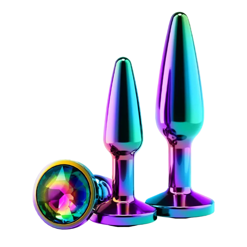 Aluminium Butt Plug Rainbow training set