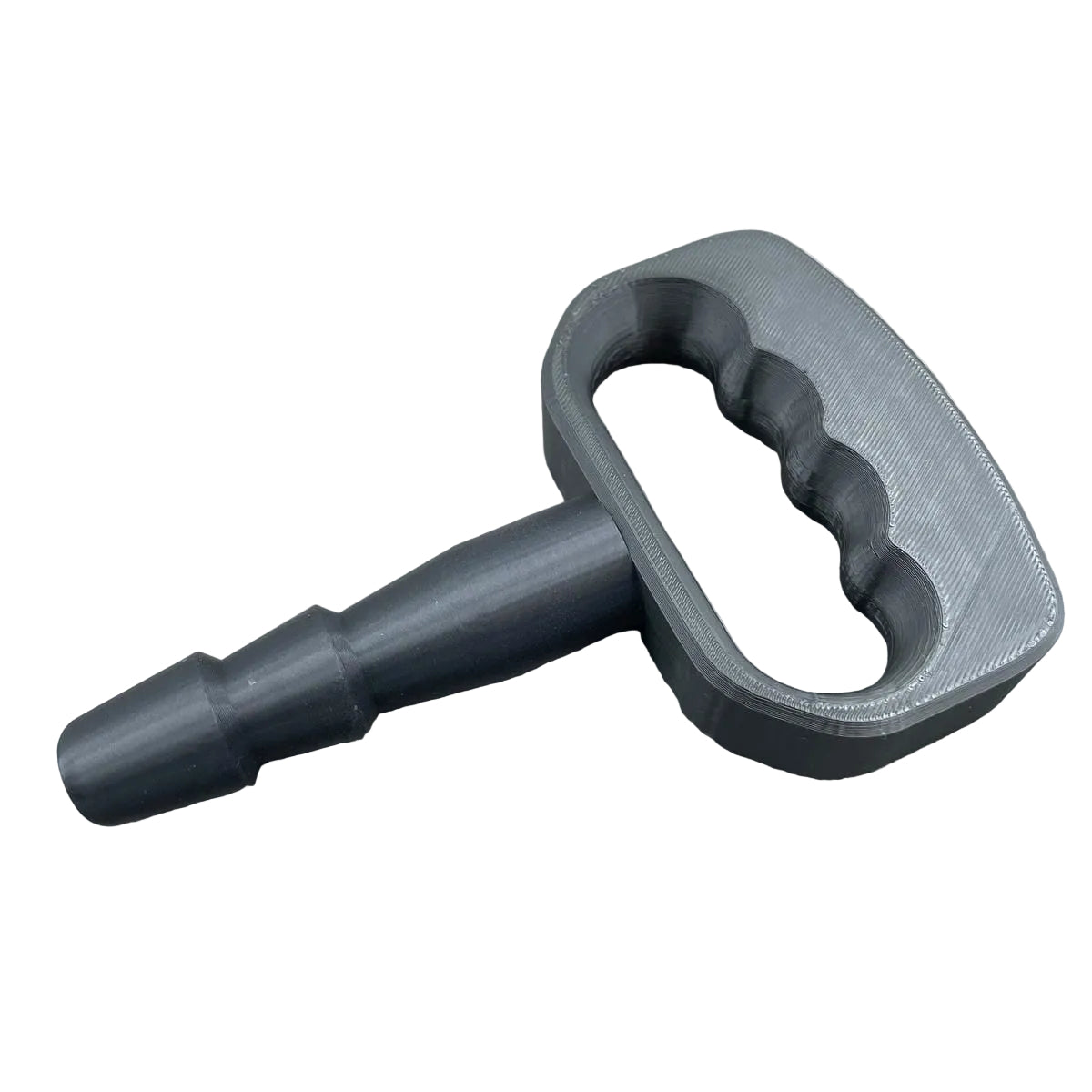 Een adapter voor vac-u-lock seks toys met een zwarte handgreep.