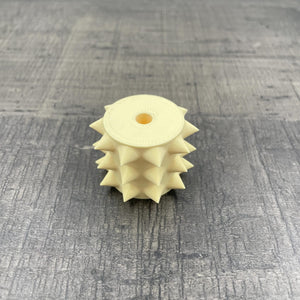 Een los rollertje voor een BDSM pinwheel in pastel-geel