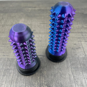 Een paars met blauwe stimming-tool voor autisme en overprikkeling