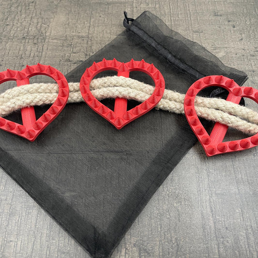 Shibari spikes for rope bondage - heart shaped